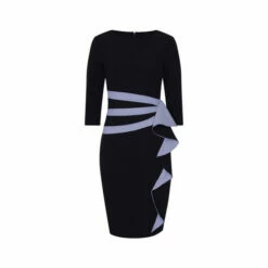 Hot Squash Hotsquash Black Contrast Side Frill Dress -HotSquash Shop unnamed file 100