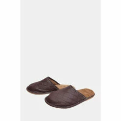 Hot Squash HotSquash Men's Brown Slip-On Slippers