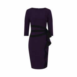 Hot Squash Hotsquash Purple Contrast Side Frill Dress -HotSquash Shop unnamed file 104