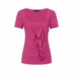 Hot Squash Pink Short Sleeved Waterfall Top 3 Hot Squash Pink Short Sleeved Waterfall Top -HotSquash Shop unnamed file 1068