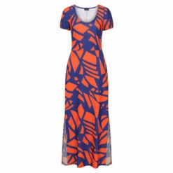 Hot Squash Blue Scoop Neck Maxi T-Shirt Dress With Split -HotSquash Shop unnamed file 108