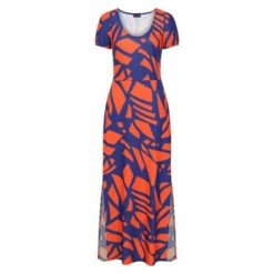 Hot Squash Blue Scoop Neck Maxi T-Shirt Dress With Split -HotSquash Shop unnamed file 109