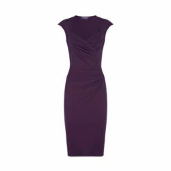 Hot Squash HotSquash Purple Damson Short Sleeved Dress With Cross-Over Top -HotSquash Shop unnamed file 123