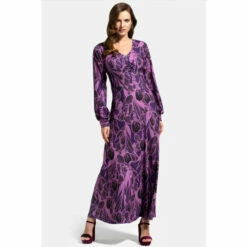 Hot Squash HotSquash Purple Long Sleeved Gemma Dress