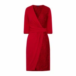Hot Squash HotSquash Red Lace Detail Jersey Wrap Dress -HotSquash Shop unnamed file 143