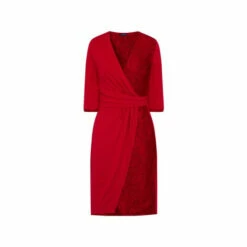 Hot Squash HotSquash Red Lace Detail Jersey Wrap Dress -HotSquash Shop unnamed file 146