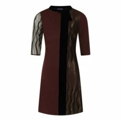 Hot Squash HotSquash Brown Princess Seam Dress With Velvet -HotSquash Shop unnamed file 150