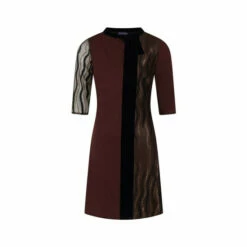 Hot Squash HotSquash Brown Princess Seam Dress With Velvet -HotSquash Shop unnamed file 152