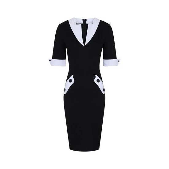 unnamed-file-177.jpg Hot Squash HotSquash Black Contrast Collar Short Sleeved Dress -HotSquash Shop unnamed file 177