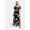 Hot Squash Black Crepe Maxi Dress