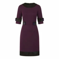 Hot Squash HotSquash Purple 60's Dress With Contrast Hem -HotSquash Shop unnamed file 197