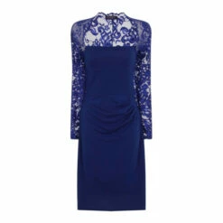 Hot Squash HotSquash Blue Lace Sleeve Hostess Dress -HotSquash Shop unnamed file 202