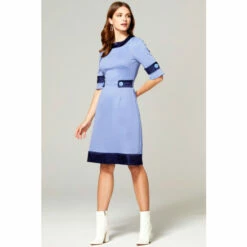 Hot Squash HotSquash Blue 60's Dress With Contrast Hem -HotSquash Shop unnamed file 210