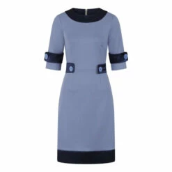 Hot Squash HotSquash Blue 60's Dress With Contrast Hem -HotSquash Shop unnamed file 211