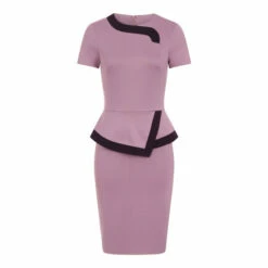Hot Squash Womens Purple Dress With Contrast Trim -HotSquash Shop unnamed file 221