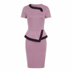 Hot Squash Womens Purple Dress With Contrast Trim -HotSquash Shop unnamed file 222
