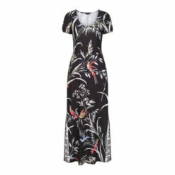 Hot Squash Womens Black Scoop Neck Maxi T-Shirt Dress With Split -HotSquash Shop unnamed file 230