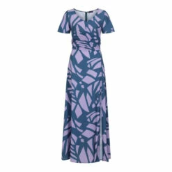 Hot Squash Navy/Lilac Crepe Maxi Dress -HotSquash Shop unnamed file 233