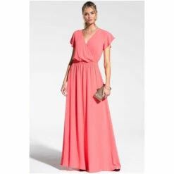 Hot Squash Orange Chiffon Wrap-Top Maxi Dress -HotSquash Shop unnamed file 238