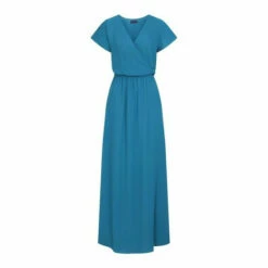 Hot Squash Womens Teal Chiffon Wrap-Top Maxi Dress -HotSquash Shop unnamed file 242