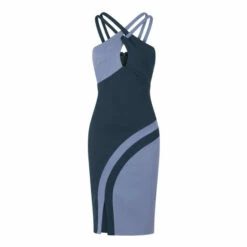 Hot Squash HotSquash Blue Halter Neck Colour Contrast Dress -HotSquash Shop unnamed file 246