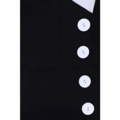 Hot Squash Hotsquash Black 50's Silky Trimmed Button Wiggle Dress -HotSquash Shop unnamed file 266