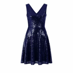 Hot Squash HotSquash Sequin V-Neck Fit And Flare Dress -HotSquash Shop unnamed file 271
