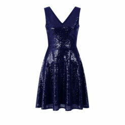 Hot Squash HotSquash Sequin V-Neck Fit And Flare Dress -HotSquash Shop unnamed file 272