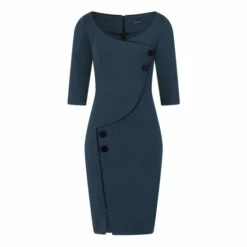 Hot Squash HotSquash Blue Chelsea Dress With Buttons -HotSquash Shop unnamed file 284