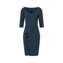 Hot Squash HotSquash Blue Chelsea Dress With Buttons -HotSquash Shop unnamed file 286