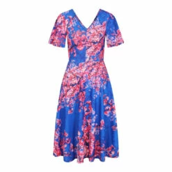 Hot Squash Blue Fit And Flare Midi Dress -HotSquash Shop unnamed file 301