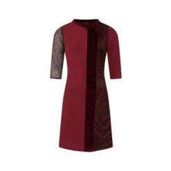 Hot Squash HotSquash Red Princess Seam Dress With Velvet -HotSquash Shop unnamed file 348