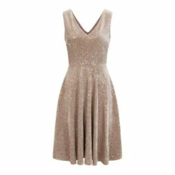 Hot Squash HotSquash Cream Velvet V-Neck Fit N Flare Dress -HotSquash Shop unnamed file 359