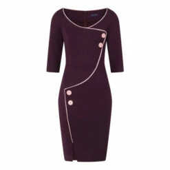 Hot Squash HotSquash Purple Chelsea Dress With Buttons -HotSquash Shop unnamed file 382