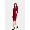 Hot Squash HotSquash Red Long Sleeved Lace Dress