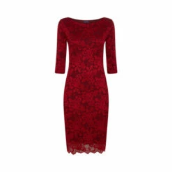 Hot Squash HotSquash Red Long Sleeved Lace Dress -HotSquash Shop unnamed file 396