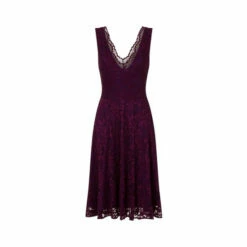 Hot Squash HotSquash Purple V-Neck Floral Lace Dress -HotSquash Shop unnamed file 4