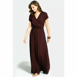 Hot Squash HotSquash Brown Maxi Dress