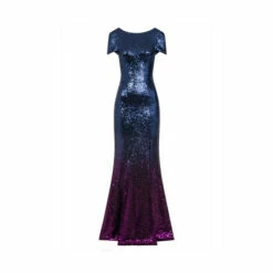 Hot Squash HotSquash Purple Cowl Back Sequinned Fishtail Maxi Dress -HotSquash Shop unnamed file 433