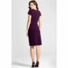 Hot Squash Hotsquash Purple Asymmetric Neckline Day To Night Dress