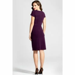 Hot Squash Hotsquash Purple Asymmetric Neckline Day To Night Dress