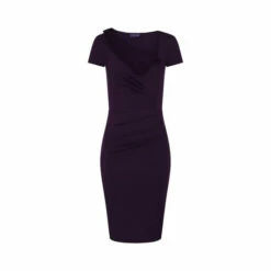 Hot Squash Hotsquash Purple Asymmetric Neckline Day To Night Dress -HotSquash Shop unnamed file 448