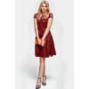 Hot Squash HotSquash Red Lace Fit And Flare Dress