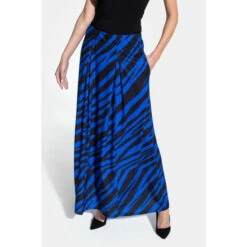 Hot Squash Womens Animal Stripe Black/Blue Pleat Maxi Skirt -HotSquash Shop unnamed file 508