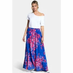 Hot Squash HotSquash Womens Cherry Blossom Chiffon Maxi Skirt -HotSquash Shop unnamed file 513
