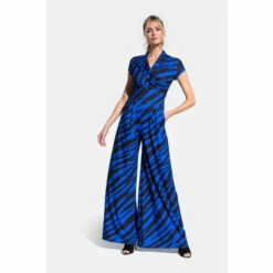 Hot Squash Womens Blue Wideleg Jumpsuit