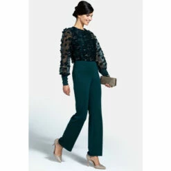 Hot Squash HotSquash Green Ponte Jumpsuit With Blouson Sleeves -HotSquash Shop unnamed file 572