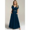 Hot Squash HotSquash Teal Blue Maxi Dress