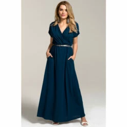 Hot Squash HotSquash Teal Blue Maxi Dress
