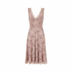 Hot Squash HotSquash Light Pink V-Neck Floral Lace Dress -HotSquash Shop unnamed file 611